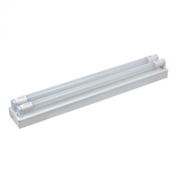 Eurolux PR39L Open Channel Wired For 2 X 9W T8 LED White