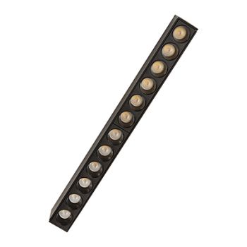 Eurolux PR722D Magnetic Track Spotlight LED 12X1W Black 3000K Dimmable Black