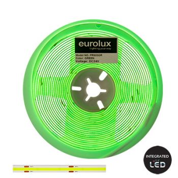 Eurolux PR903GR Cob Strip Light 5m IP20 LED 10W/M Green