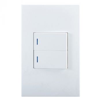 Eurolux RES49 Horizon Modern 2L1W Switch White