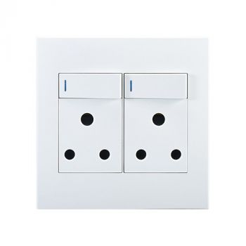 Eurolux RES56 Horizon Modern Double Socket 16A White