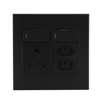 Eurolux RES59 Horizon Modern Single Socket+2 X Euro Black