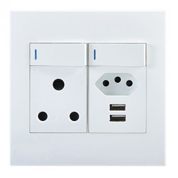 Eurolux RES60 Horizon Modern Sng. Soc.+Euro+2Xusb White