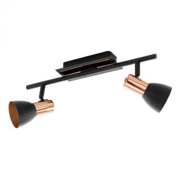 Eurolux S154 Barnham Spot 2 Lights Black Copper