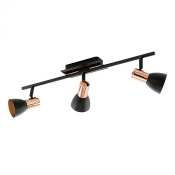 Eurolux S155 Barnham Spot 3 Lights Black Copper