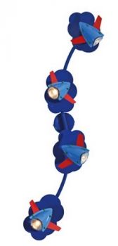 Eurolux S263 Spotlight Airplane 4 Lt Blue and Red