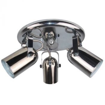 Eurolux S342 New Age 3 Light Round Plate Polished Chrome