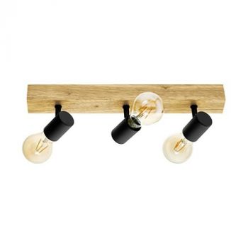 Eurolux S452 Townshend 3 Spot 3L E27 60W Oak/Black