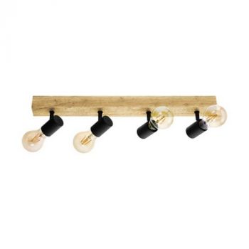Eurolux S453 Townshend 3 Spot 4L E27 60w Oak/Black