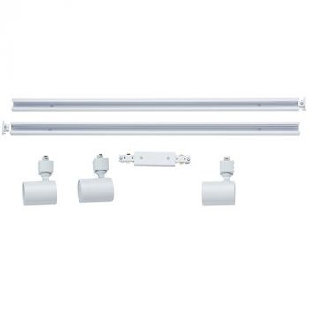 Eurolux S460W Elos 3LT Track Spotlight White GU10 3 x 5w
