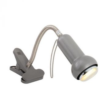 Eurolux T119S Fabio Desk Clip-On Light Satin/Chrome/Silver