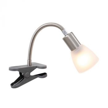 Eurolux T70SC Nicola Clip-On Desk Light Opal Satin Chrome E14 40W Satin Chrome