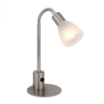Eurolux T72SC Nicola Table Lamp 1Xe14 Opal Satin Chrome
