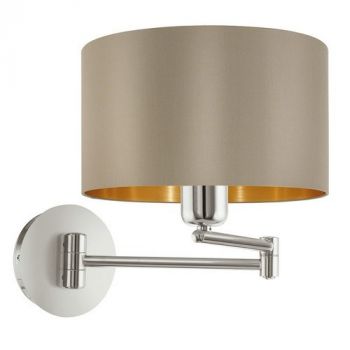 Eurolux W301TG Maserlo Swing Arm W/Light Taupe Chrome