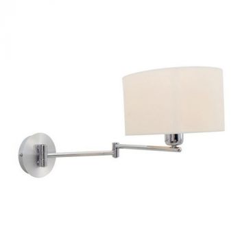Eurolux WYN-W363 Halva Swing Arm In Aluminium/Chrome/White With Touch Dimmer Ex 1XE27 60W Aluminium/Chrome