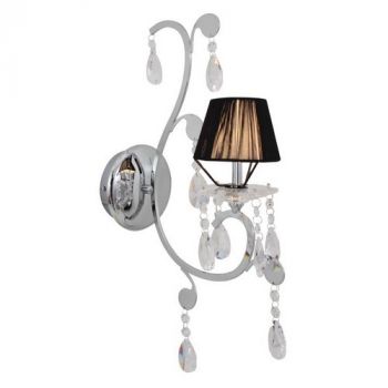 Eurolux W373CH Chrome Crystal Wall Light - Including 1 x 20W G4 12V Chrome