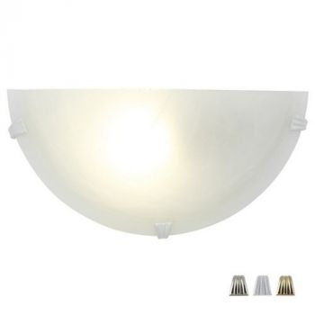 Eurolux W55A Alabaster Wall Light Interchangeable Clips (White Satin Chrome White