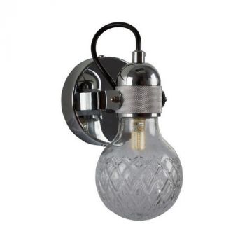 Eurolux W564 Seville Wall Light Chrome With Clear Glass Chrome