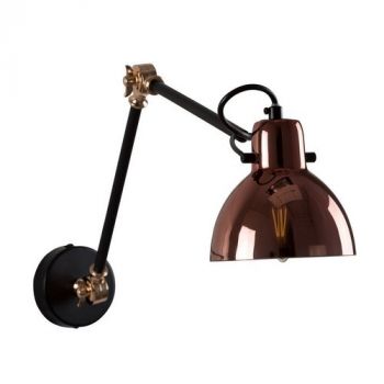 Eurolux WYN-W569C Siena Wall Light Adjustable With Glass Black/Copper