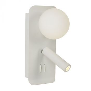 Eurolux W604W Wall Light with USB White