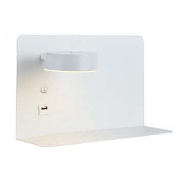 Eurolux W620W 320mm LED Wall Light with USB White
