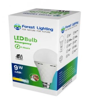 Forest Lighting LED Emergency Bulb 9W B22 3Hrs’ Emergency Daylight 6 pack