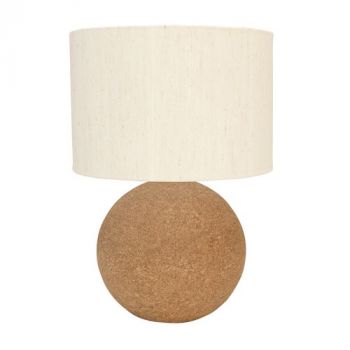 Hertex Haus ILU00829 Reimagined Large Table Lamp with fabric shade and spherical base in Bark