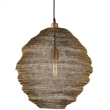 Hertex Haus WYN-ILU00004 Lampara Small Mesh Pendant in Gold
