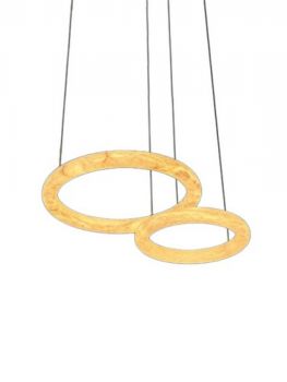 Hertex Haus ILU00787 Orion Medium 40W LED Chandelier made of alabaster marble in cloud 