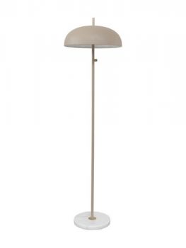 Hertex Haus ILU00797 Oslo Steel and Marble Floor Lamp with rocker switch in Karoo Sand