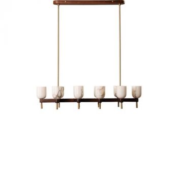 Hertex Haus ILU00874 Horizon Embers Pendant in Alabaster