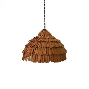 Hertex Haus ILU00933 Ophelia Medium Pendant in Clay