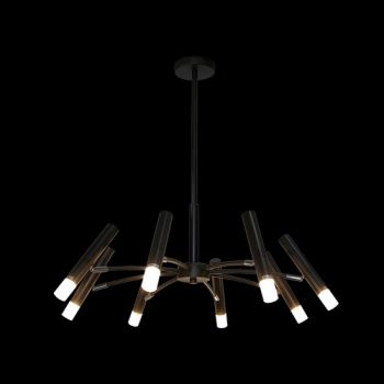 K Light 3E-KLCH-1044/8 230v 3W G9 LED 8 Light Octopus Pendant Black