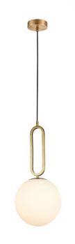 K Light A-KLCH-913-25 Croquet Antique Brass 25cm Glass Pendant Antique Brass with Opal White Glass