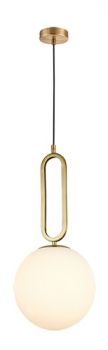 K Light A-KLCH-913-30 Croquet Antique Brass 30cm Glass pendant Antique Brass with Opal White Glass
