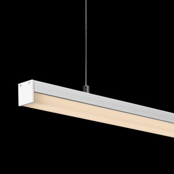 K Light AP-2119/B-PEN/A-CW, AP-2119/B-PEN/A-WW Complete 1m Aluminium Pendant 16W LED with Short Polycarbonate Cover Aluminium (Multiple Colours/Finishes)