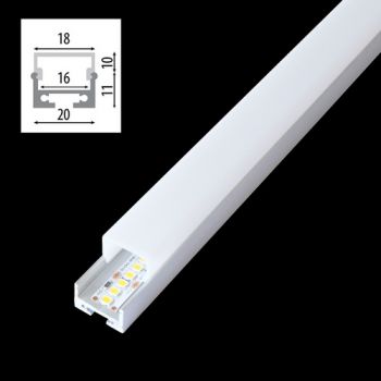 K Light AP-2119/B 1m Short PC Opal White Cover for AP-2119 PROFILE ONLY