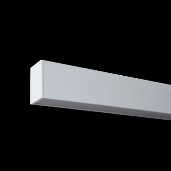 K Light AP-500/WH+FR-SF-CW-1, AP-500/WH+FR-SF-CW-2, AP-500/WH+FR-SF-CW-3 Complete U-Channel Surface Mounted Fitting with Black Cover Cool White (100cm) (Multiple Sizes)