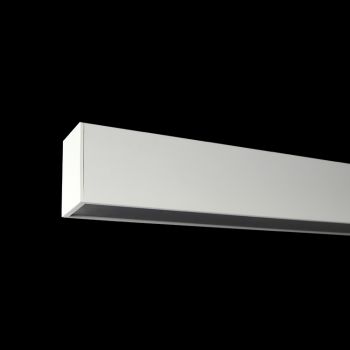 K Light AP-500/WH+BL-SF-CW-1, AP-500/WH+BL-SF-CW-2, AP-500/WH+BL-SF-CW-3 Complete U-Channel Surface Mounted Fitting with Black Cover Cool White (100cm) (Multiple Sizes)
