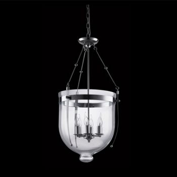 K Light B-KLCH-2001-6XL XL Float Glass Lantern Pendant Chrome