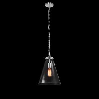 K Light B-KLCH-2196-1S Clear Glass Cone Pendant Small