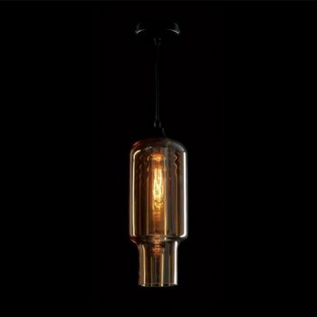 K Light CA-KLCH-004/AB, CA-KLCH-004/CL, CA-KLCH-004/FR, CA-KLCH-004/SM Cylinder Glass Pendant (Multiple Colours/Finishes)