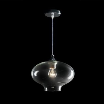 K Light CA-KLCH-011/CL Round Vase Glass Pendant Chrome/Clear