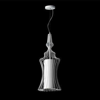 K Light CA-KLCH-1046/WH Tube Wire Metal Pendant White
