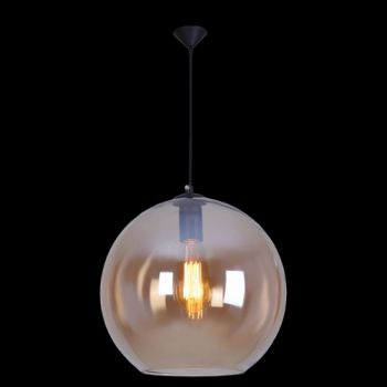 K Light CA-KLCH-108L/AB, CA-KLCH-108L/CH, CA-KLCH-108L/CO, CA-KLCH-108L/SM, CA-KLCH-108L/WH Large 40cm Glass Ball Pendant (Multiple Colours/Finishes)