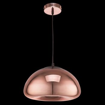 K Light WYN-KLCH-3047/CO Curl Glass Pendant Black wire Copper