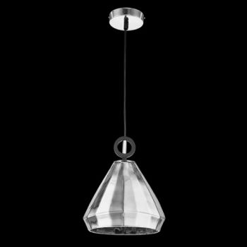 K Light CA-KLCH-3094/CH Diamond Cut Medium Glass Pendant Chrome