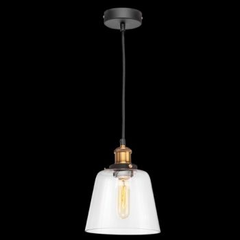 K Light CA-KLCH-3209 Antique Brass and Glass Medium Pendant