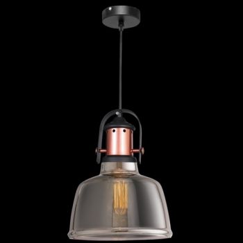 K Light CA-KLCH-3232/CO Nautical Glass Pendant Copper and Smoke