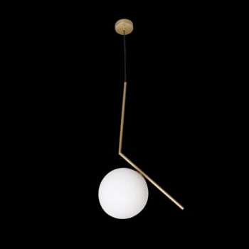 K Light CA-KLCH1626S/SG 20cm E27 Small Branch Pendant Satin Gold with Opal White Glass